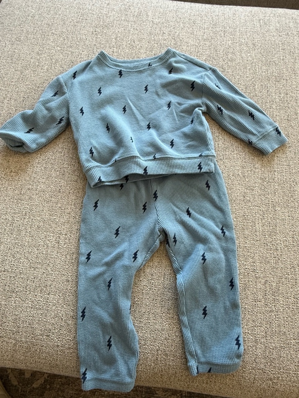 Cat & Jack Blue Waffle Knit Baby Matching Set